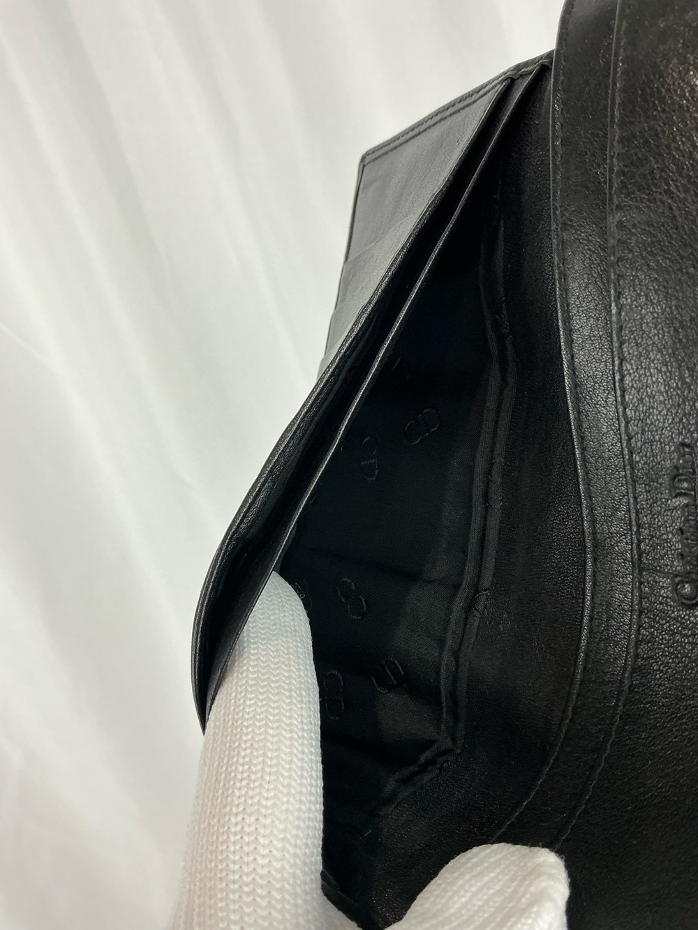 DIOR LONG WALLET BLACK VINTAGE - Picture 8 of 16